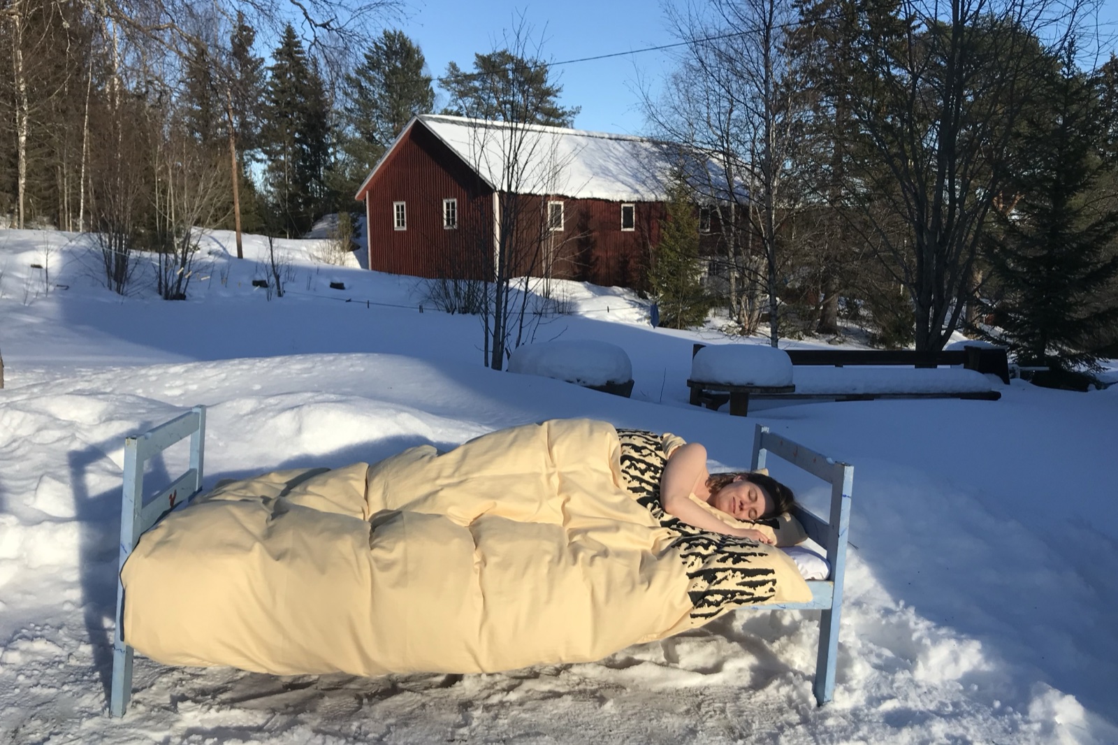 Comfort / In my own skin — the bed in the snow
