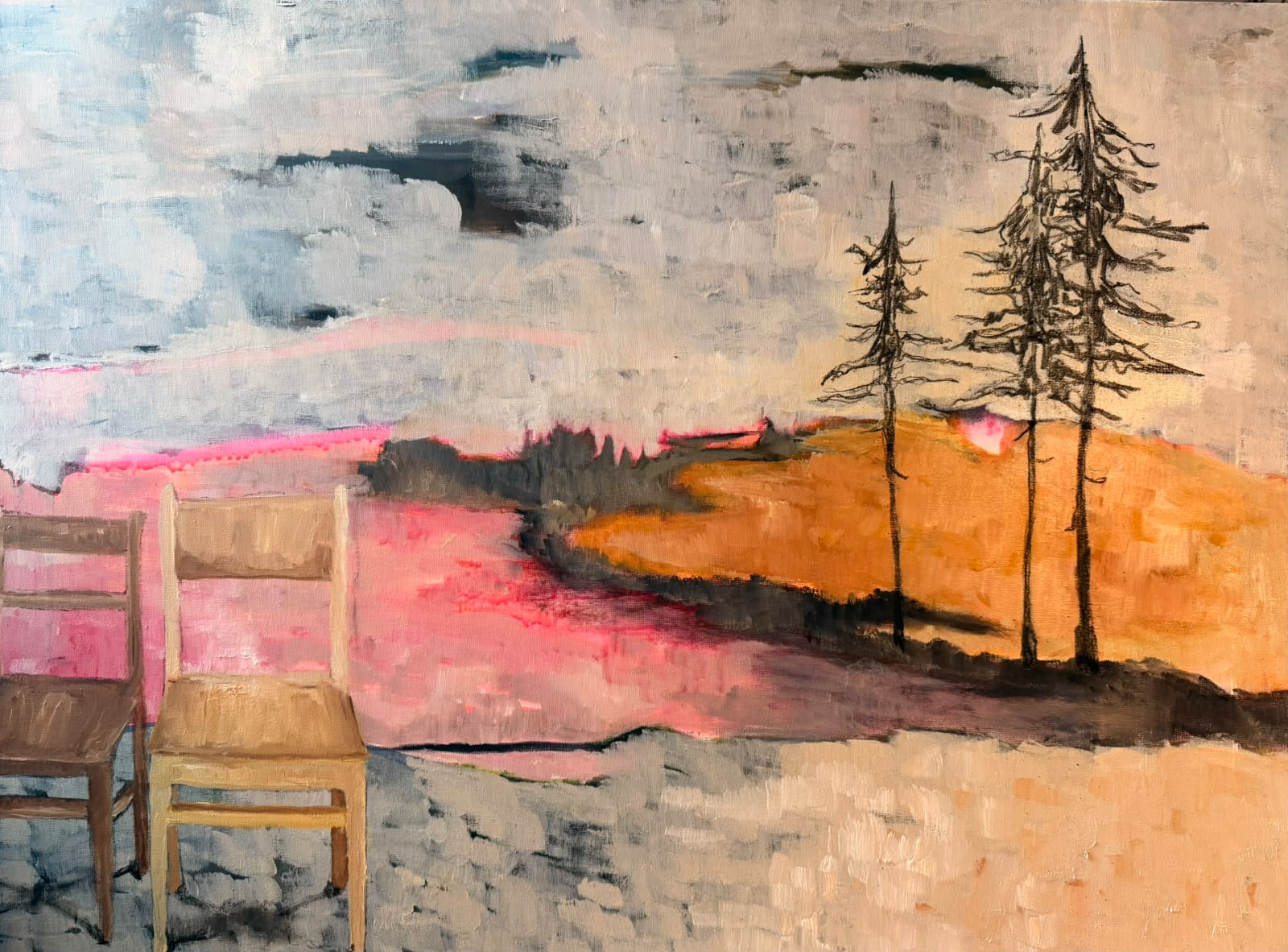 Waiting Room — oil and acrylic