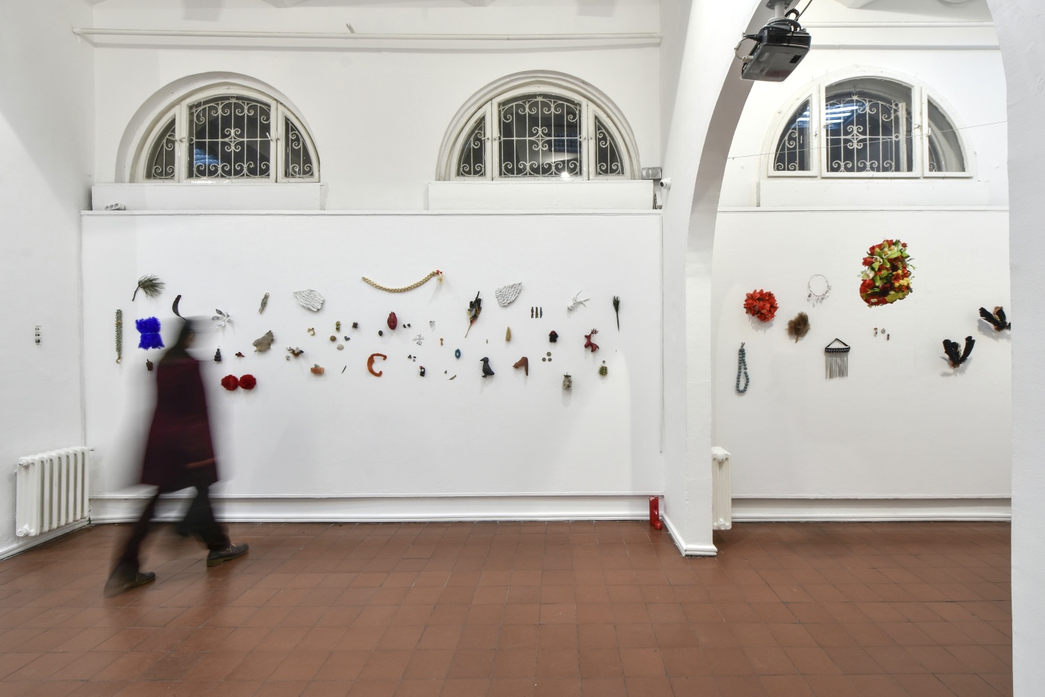 Installation with visitor, PhD exhibition 2018