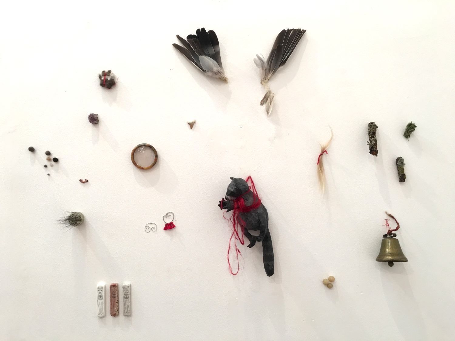 Wall drawing — figure with candle, PhD exhibition Red Deer, Belgrade 2018